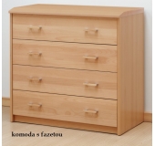 Masívna komoda - hrana  rádiusová/s fazetou (dub cink)