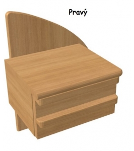 Bukový nočný stolík Pavla - 2 zásuvky